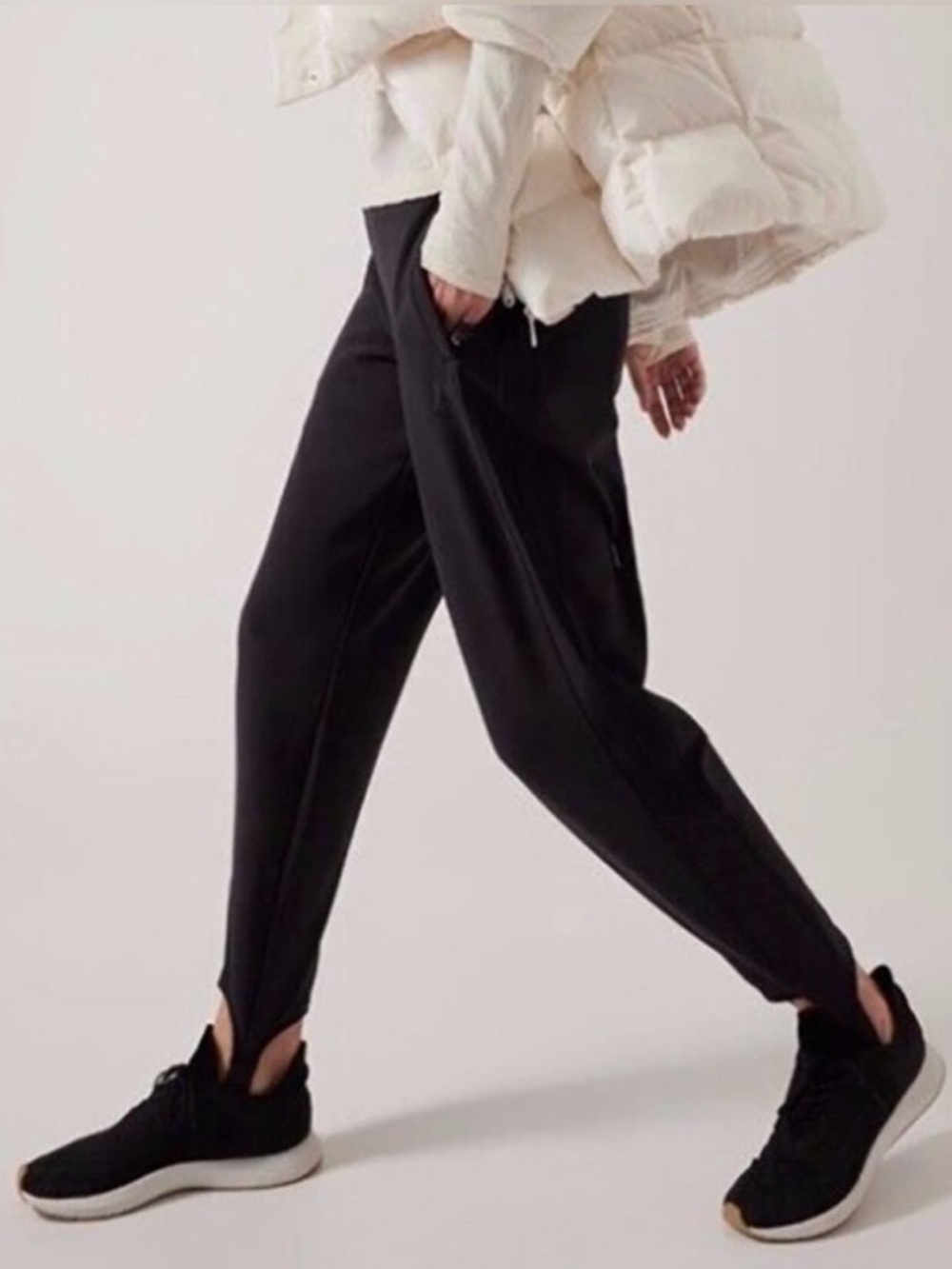 Athleta x Allyson Felix Legend Softshell Stirrup Pants Black Size 12 #457675